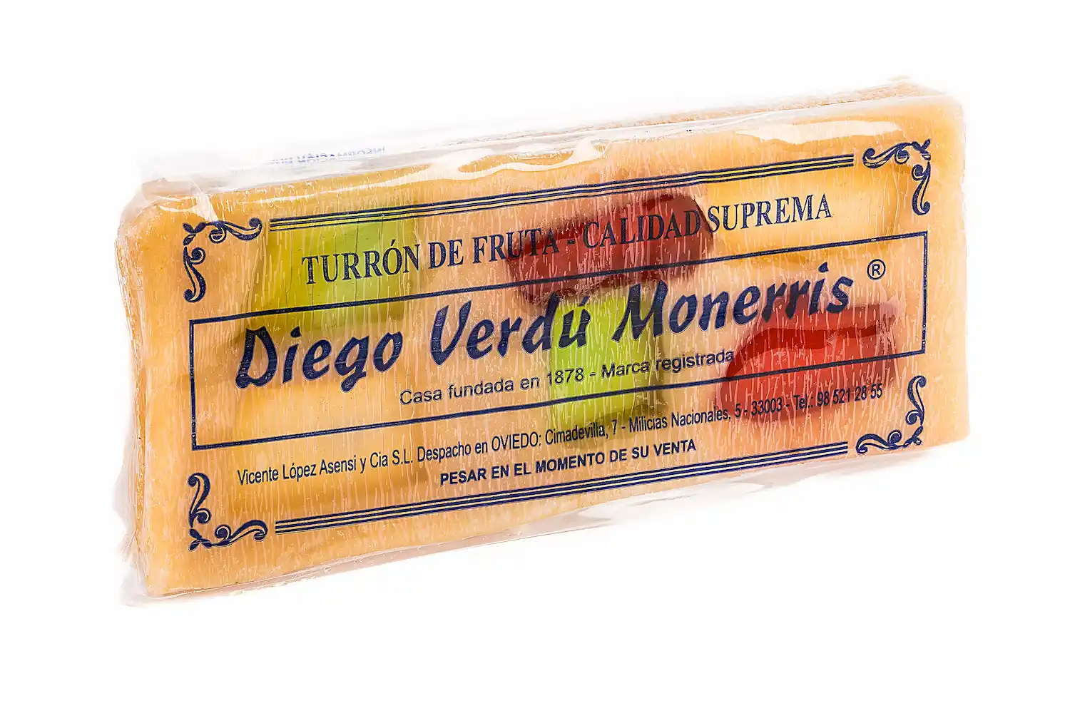 Turron con frutas