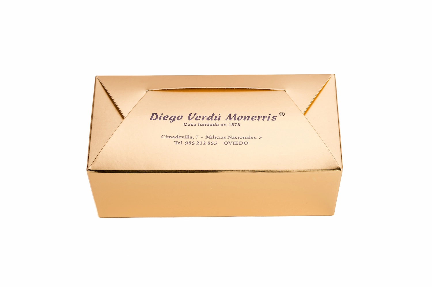 caja de bombones de chocolate blanco