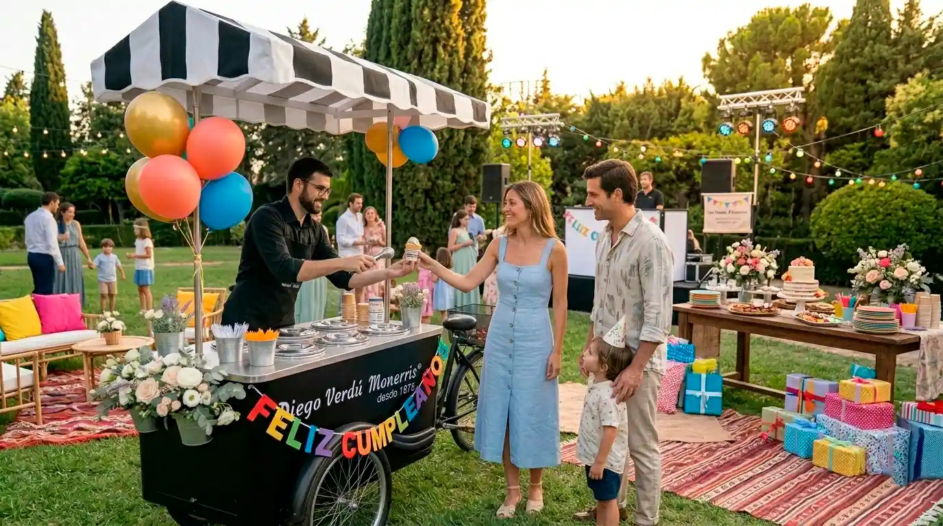 carritos de helados para cumpleaños