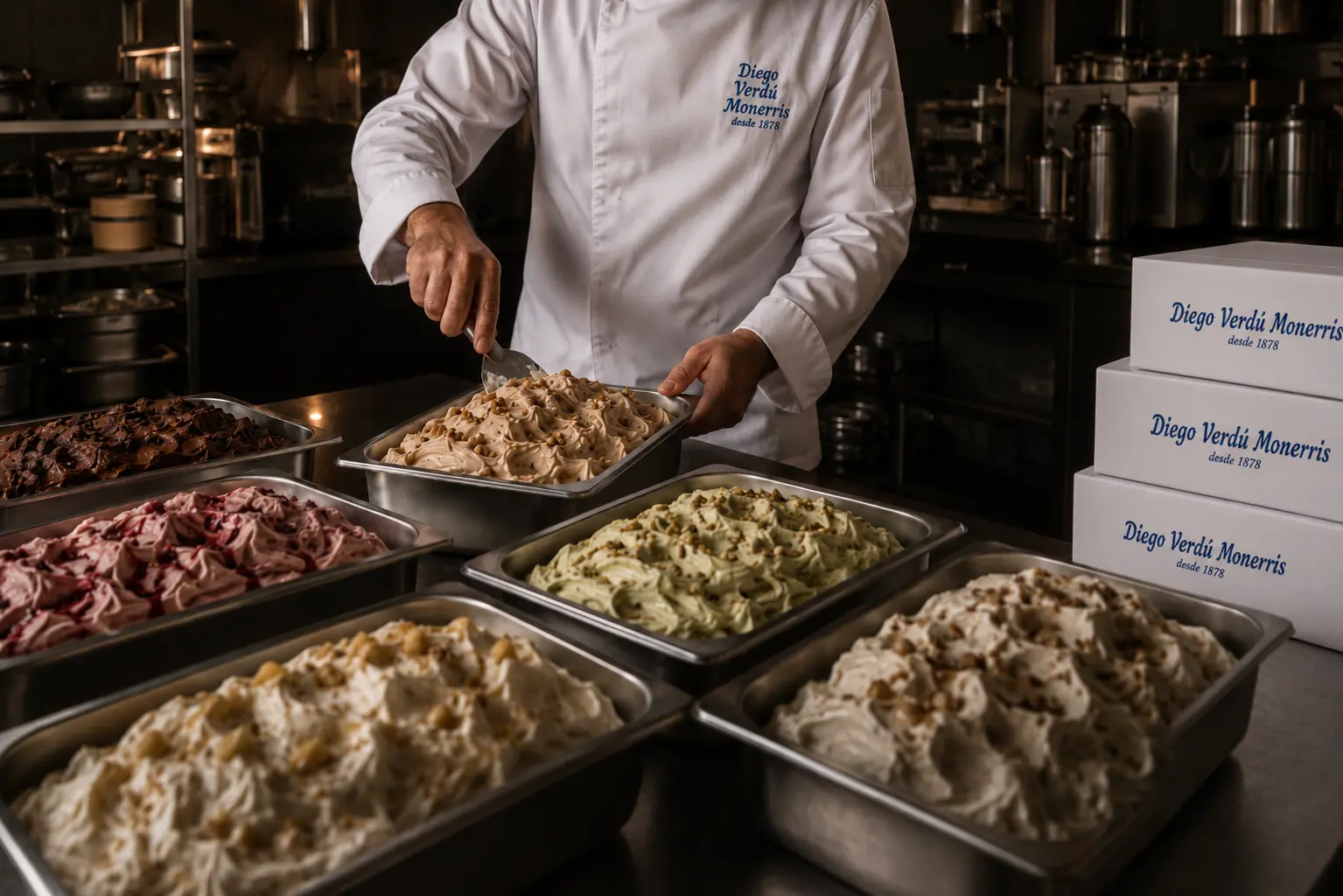 Helado artesanal al por mayor elaborado en obrador en Asturias